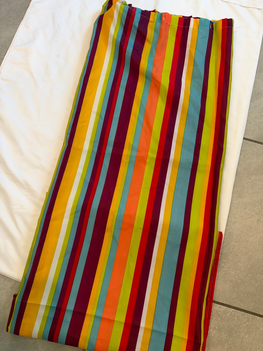 Vibrant Multicolor Striped Shower curtain